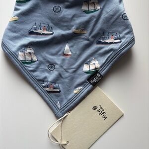 NWT Kyte BABY Nautical Blue Boats Bib